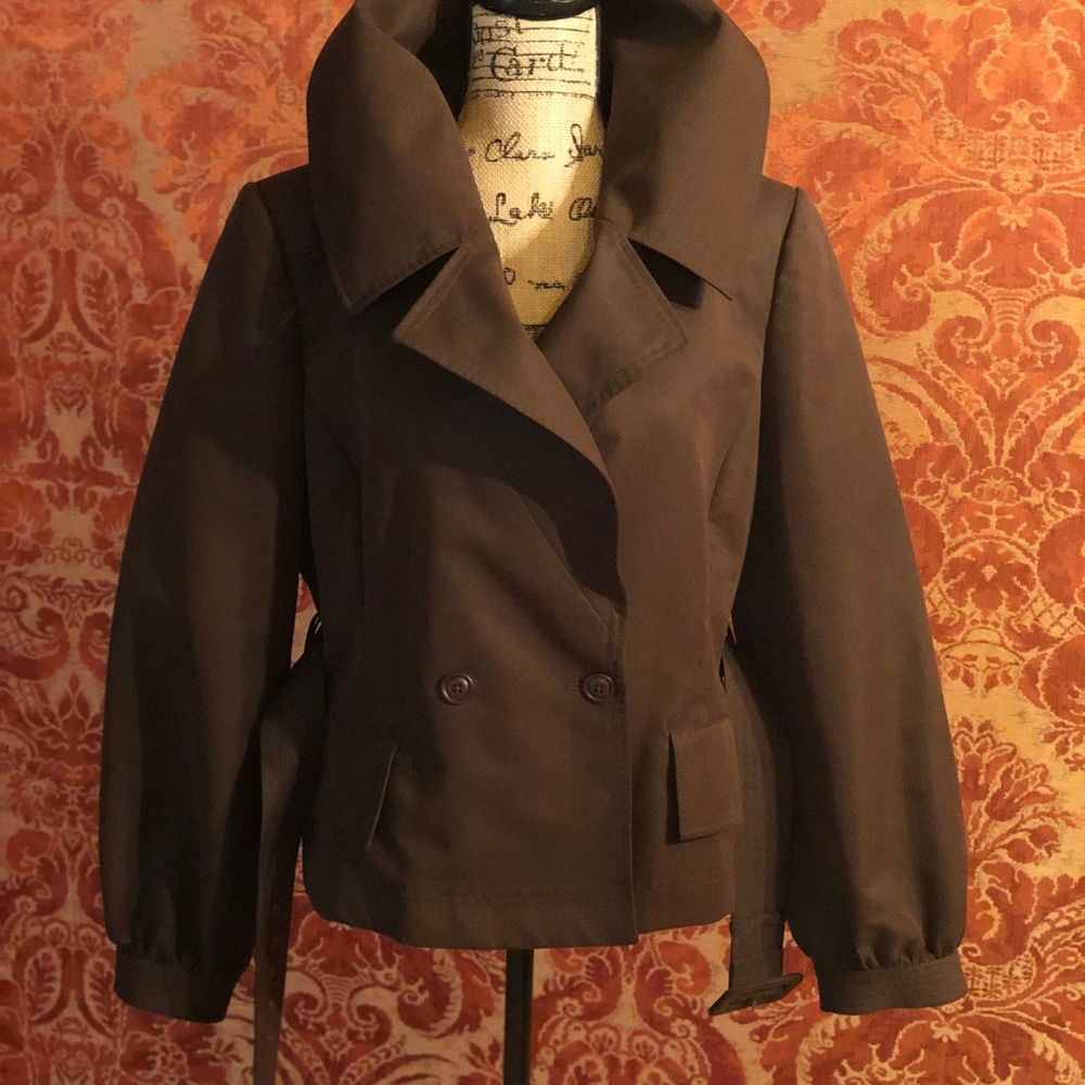 Ellen Tracy Brown Belted Jacket - image 1